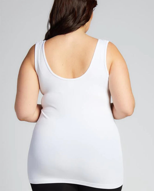 C'est Moi Bamboo Bra Friendly Tank in White